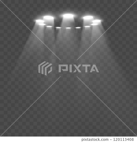 Glowing light bulbs or lamps. Vector template Glowing light bulbs or lamps. Vector template 120113408