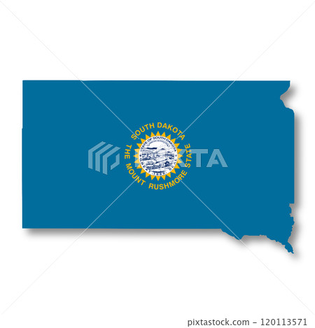 South Dakota State Flag Map 120113571