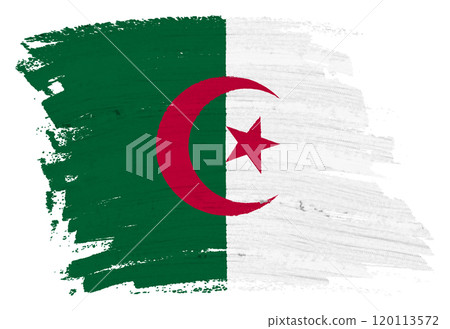 Algeria flag background paint splash brushstroke Algeria flag background paint splash brushstroke 120113572