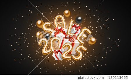 Decorative inflated foil balloon 2025 sale christmas font, black background 120113665