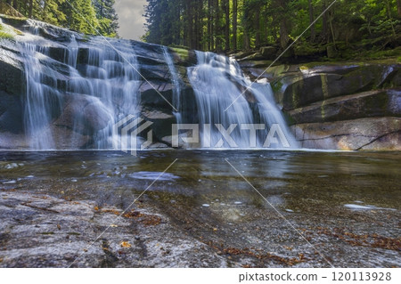 Waterfall Mumlava near Harachov, Giant Mountains (Krkonose), Eastern Bohemia, Czech Republic 120113928