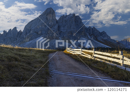 Typical landscape near San Martin de Tor, Dolomiti, South Tyrol, Italy Typical landscape near San Martin de Tor, Dolomiti, South Tyrol, Italy 120114271