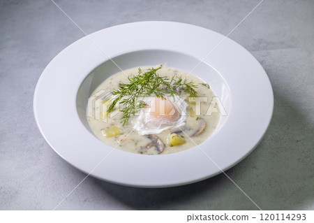 Typical czech cuisine kulajda soup Typical czech cuisine kulajda soup 120114293