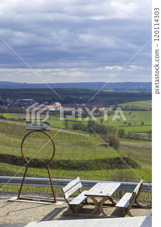 Vineyards near Mailberg, Lower Austria, Austria 120114303