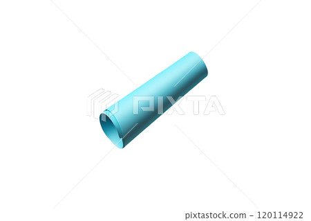 smooth, cylindrical blue tube with glossy finish, ideal for various applications. Its vibrant color and sleek design make it visually appealing and versatile 120114922