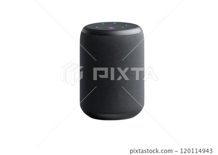 Smart speaker with sleek design and fabric finish, perfect for modern homes. Enjoy music, control smart devices, and access information effortlessly 120114943