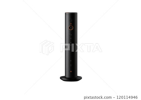 sleek black smart speaker with modern design and control buttons, perfect for any contemporary home 120114946