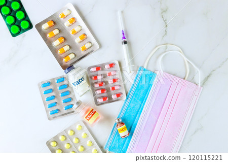 In addition to vaccines syringes, face mask is medical supply used for prevention of illness diseases. 120115221