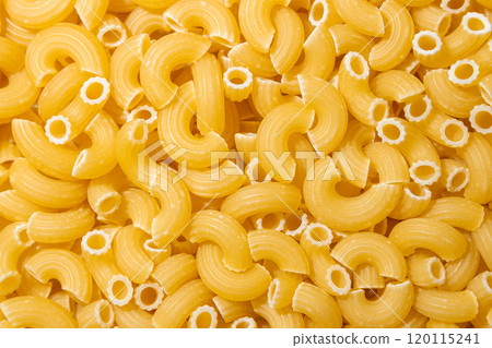 Uncooked Chifferi Rigati Pasta Background 120115241