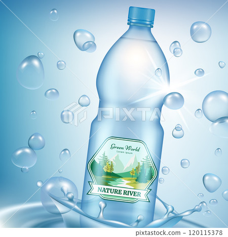 water labels. realistic design of mineral water ads template water labels. realistic design of mineral water ads template 120115378