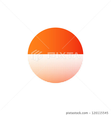 Orange retro sun sunset logo. 120115545