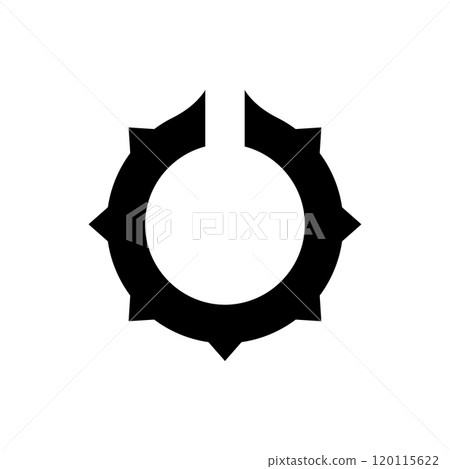 Black devilish avatar frame with horns for a scifi inspired profile. 120115622