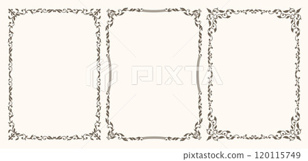 Set of Decorative vintage frames and borders set Set of Decorative vintage frames and borders set 120115749