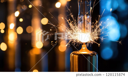 Sparkler lights up a night celebration Sparkler lights up a night celebration 120115874