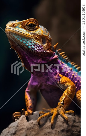Colorful lizard on rock macro nature photography for wildlife enthusiasts Colorful lizard on rock macro nature photography for wildlife enthusiasts 120116608