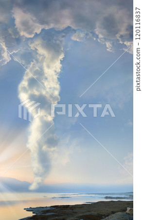 A pillar of cloud leads the Jewish people across the desert across the sea 120116837
