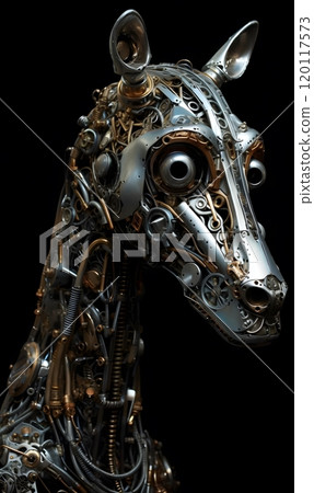 Steampunk mechanical animal sculpture for art and design elements Steampunk mechanical animal sculpture for art and design elements 120117573