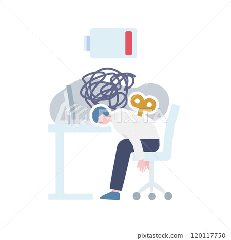 Burnout businessman 120117750