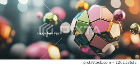 Colorful shapes for New Year celebrations 120118625