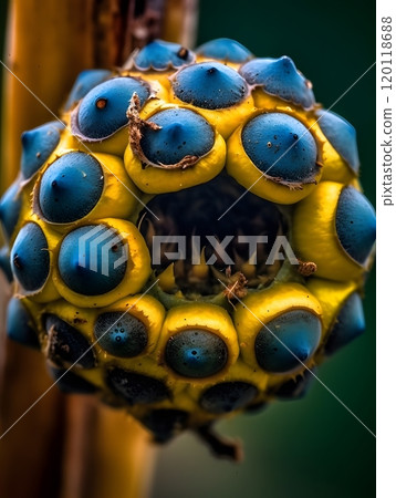 Close up of vibrant seed on plant nature's intricate details for botanical design 120118688