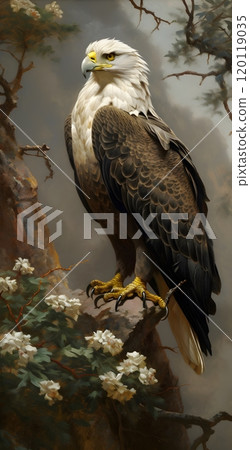 Majestic eagle painting by nature art perfect for posters and prints 120119035