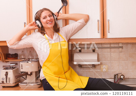 Happy housewife at home 120119111