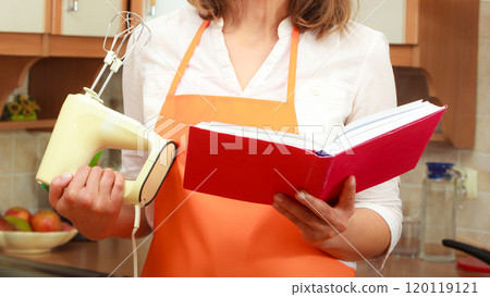 Housekeeper with cookbook and mixer Housekeeper with cookbook and mixer 120119121