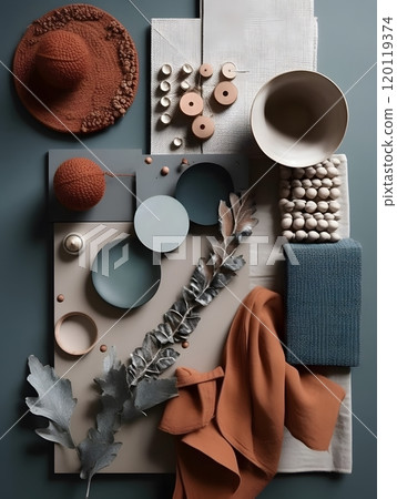 Earthy tones and textures for interior design inspiration and mood board creation Earthy tones and textures for interior design inspiration and mood board creation 120119374