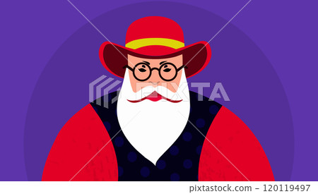hand drawn santa claus cartoon illustration for christmas season celebration hand drawn santa claus cartoon illustration for christmas season celebration 120119497