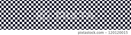 Black and white checkerboard pattern background. Classic checkered race flag car finish line or start line. Flat vector illustration isolated on white background. 120120015