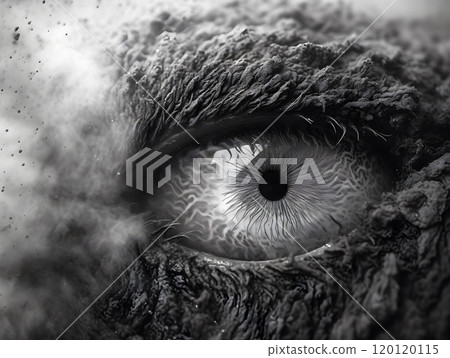 Surreal stone eye: nature and spirituality in monochrome fantasy art 120120115