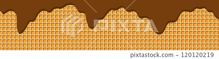 Waffle seamless pattern background texture. for ice cream cones, candy, and cake. Flat vector illustration isolated on white background. Waffle seamless pattern background texture. for ice cream cones, candy, and cake. Flat vector illustration isolated on white background. 120120219