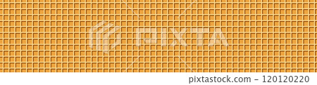 Waffle cone texture with ice cream and wafer backgrounds. Flat vector illustration isolated on white background. 120120220