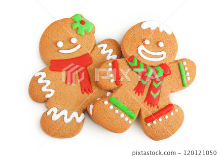christmas gingerbread cookie isolated on white background 120121050