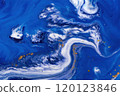 Abstract texture made from acrylic paint. Purple, red, black, and gold mixed colors 120123846