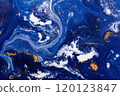 Abstract texture made from acrylic paint. Purple, red, black, and gold mixed colors 120123847