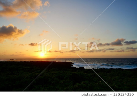 Sunset over the sea Sunset over the sea 120124330
