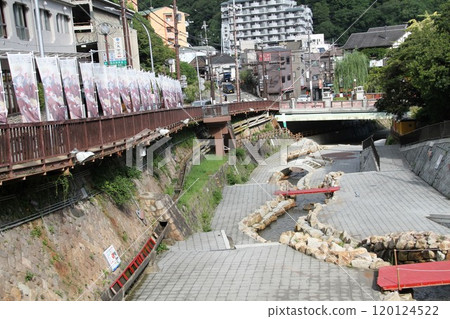 有馬溫泉是日本三大古老溫泉之一,空氣中瀰漫著蒸氣。 有馬溫泉是日本三大古老溫泉之一,空氣中瀰漫著蒸氣。 120124522