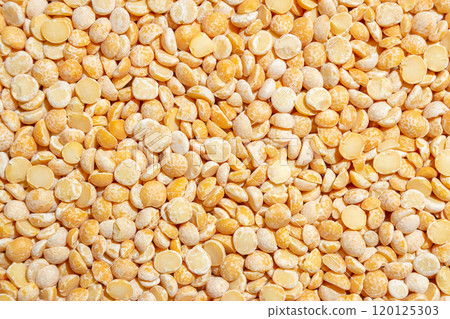 Uncooked Polished Split Peas Background Uncooked Polished Split Peas Background 120125303