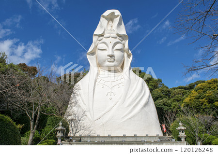 Kamakura City, Butsukaizan, Ofuna Kannon Temple, Great Kannon Statue Kamakura City, Butsukaizan, Ofuna Kannon Temple, Great Kannon Statue 120126248