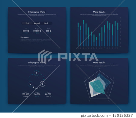Vector graphics infographics with mobile phone. Template for creating mobile applications, workflow layout, diagram, banner, web design, business reports 120126327