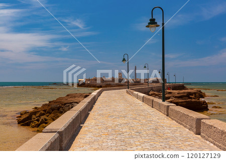 Road to Fort Castillo de San Sebastian, Cadiz, Spain 120127129