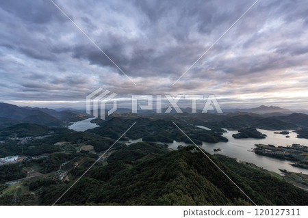 Cheongpyeong Lake Cable Car View Cheongpyeong Lake Cable Car View 120127311
