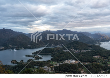 Cheongpyeong Lake Cable Car View Cheongpyeong Lake Cable Car View 120127313