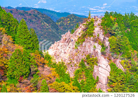 Autumn leaves and the Kirito trail at Mt. Gozaisho 120127526