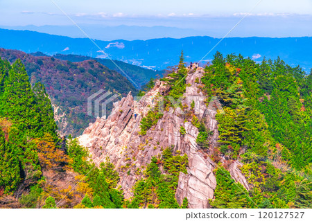 Autumn leaves and the Kirito trail at Mt. Gozaisho Autumn leaves and the Kirito trail at Mt. Gozaisho 120127527