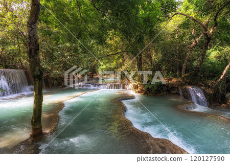 Kuang Si Waterfalls Turquoise Water Pools Kuang Si Waterfalls Turquoise Water Pools 120127590