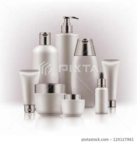 Black and golden cosmetic containers 120127981