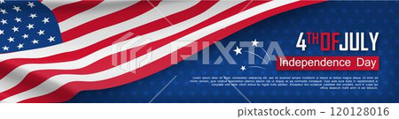 Fourth of July felicitation greeting card 120128016