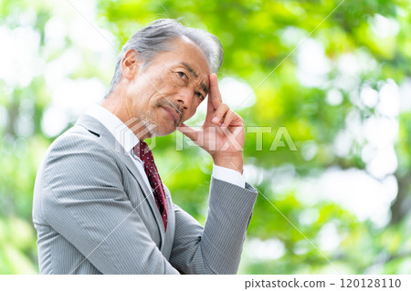 Business senior man thinking Business senior man thinking 120128110